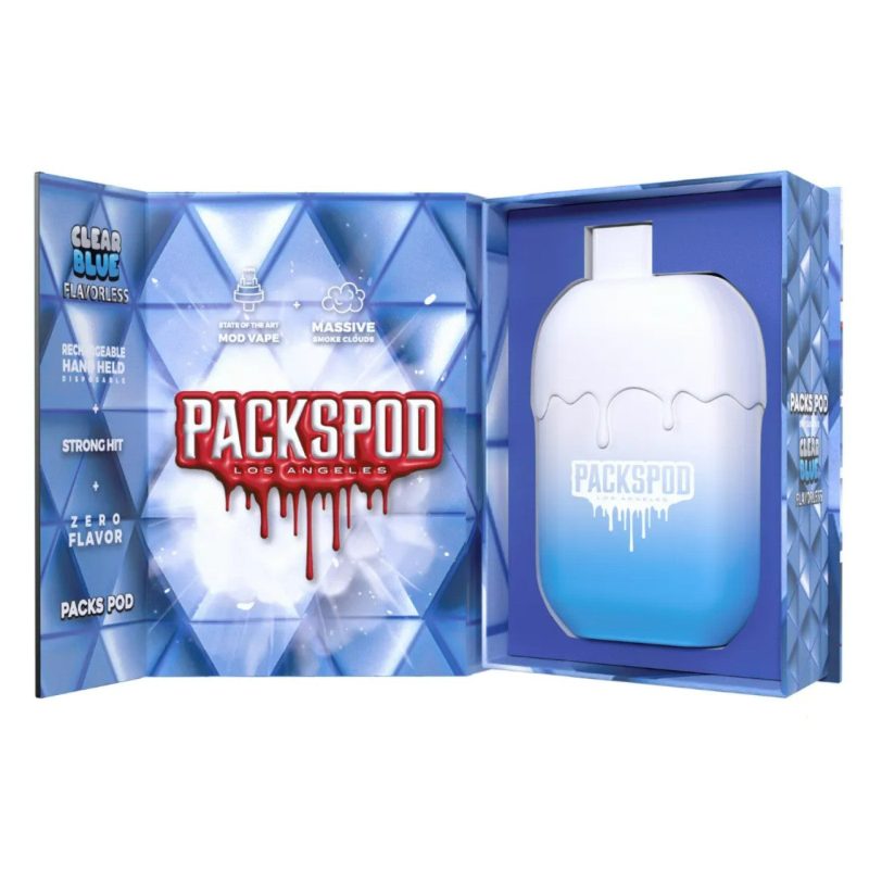 PACKSPOD 5000 Puff Disposable Clear Blue 99512