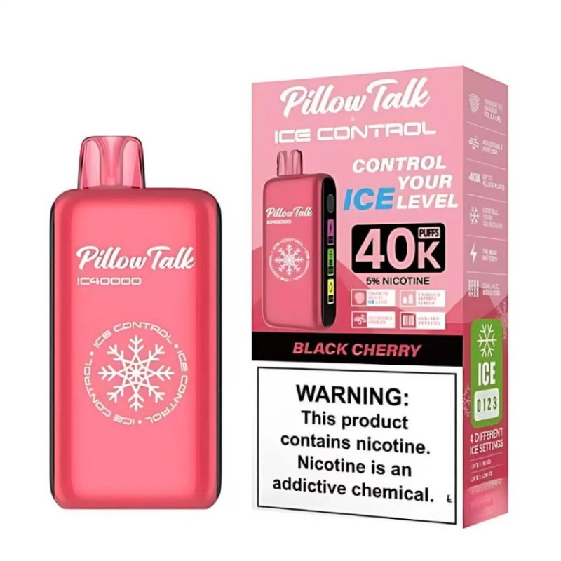 pillow talk ice control ic40000 puffs 20ml disposable vape 5ct display 1